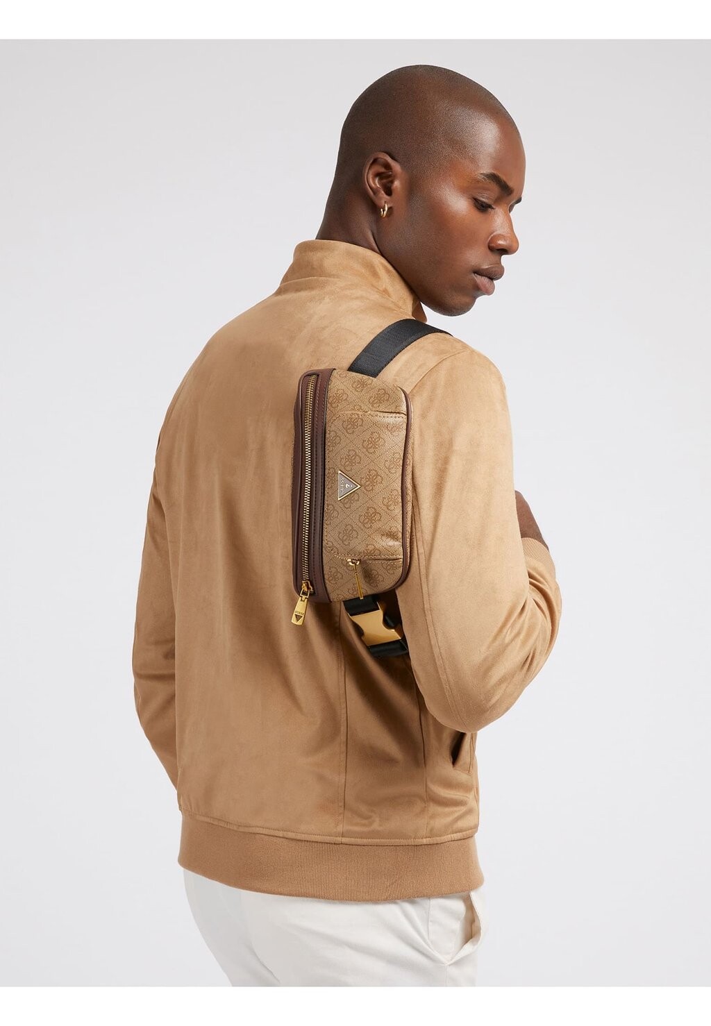 

Поясная сумка VEZZOLA SMART COMPACT BUM BAG UNISEX Guess, бежевый/коричневый