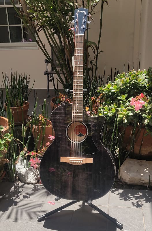 Акустическая гитара Eastman PCH3-GACE 2022 - Transparent Black цена и фото