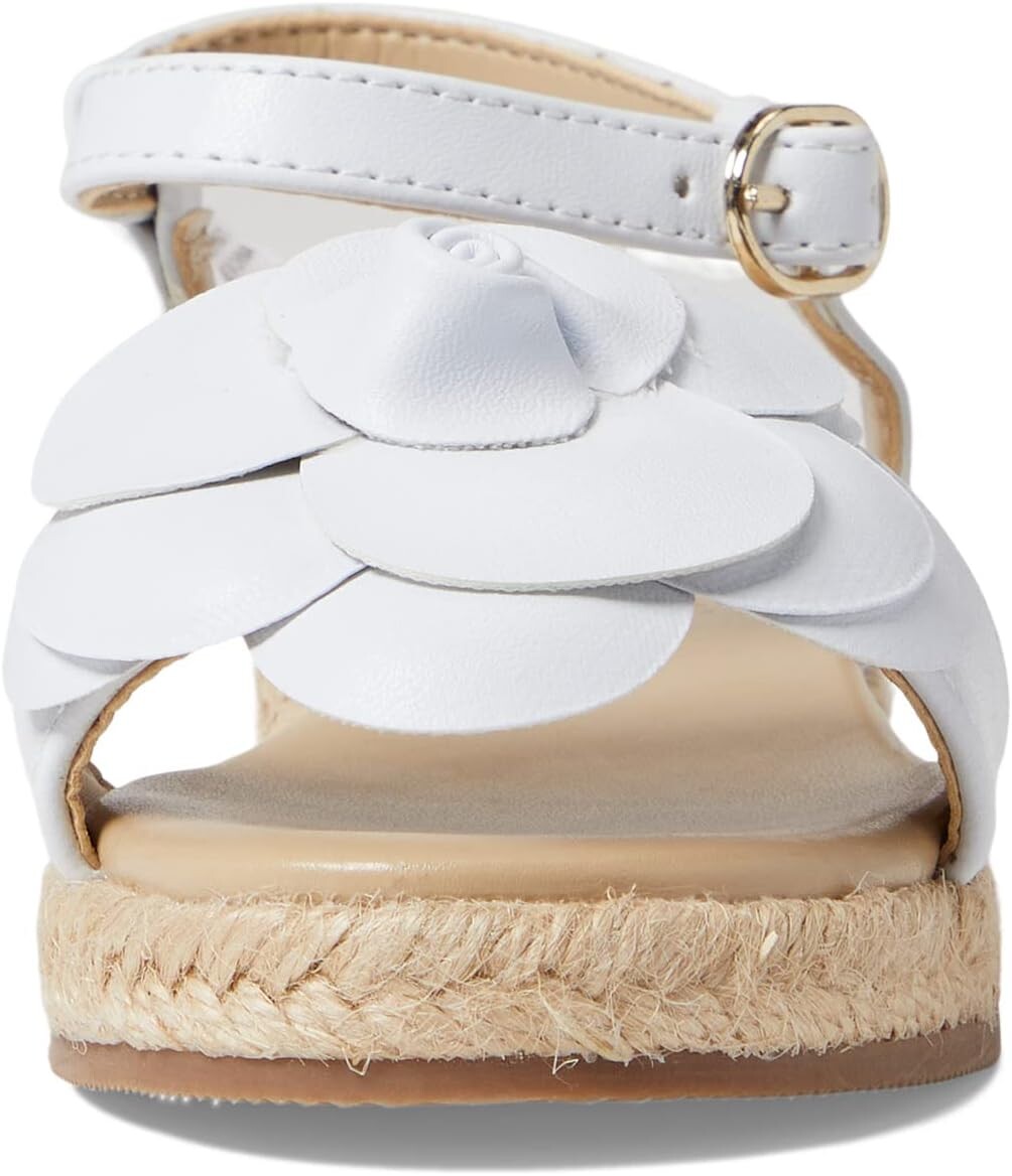 

Сандалии на плоской подошве Floral Espadrille Janie and Jack, белый