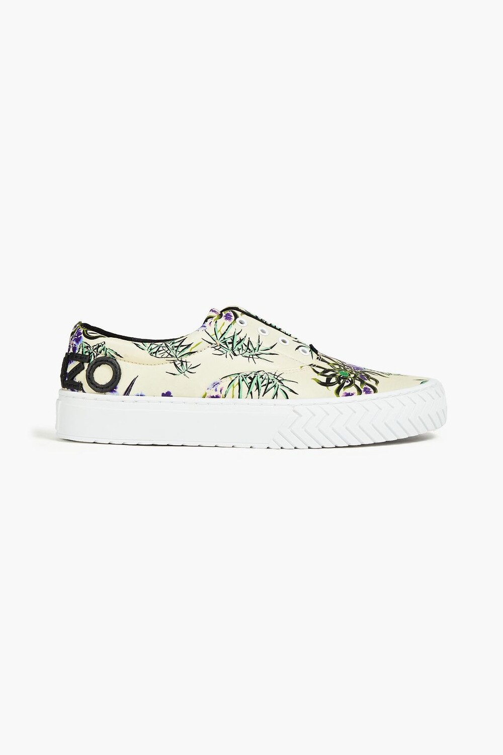 

Кроссовки K-Skate из парусины с цветочным принтом KENZO, кремовый