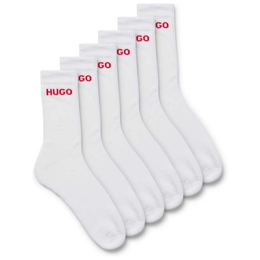 Носки HUGO QS Rib Logo CC 6 шт, белый