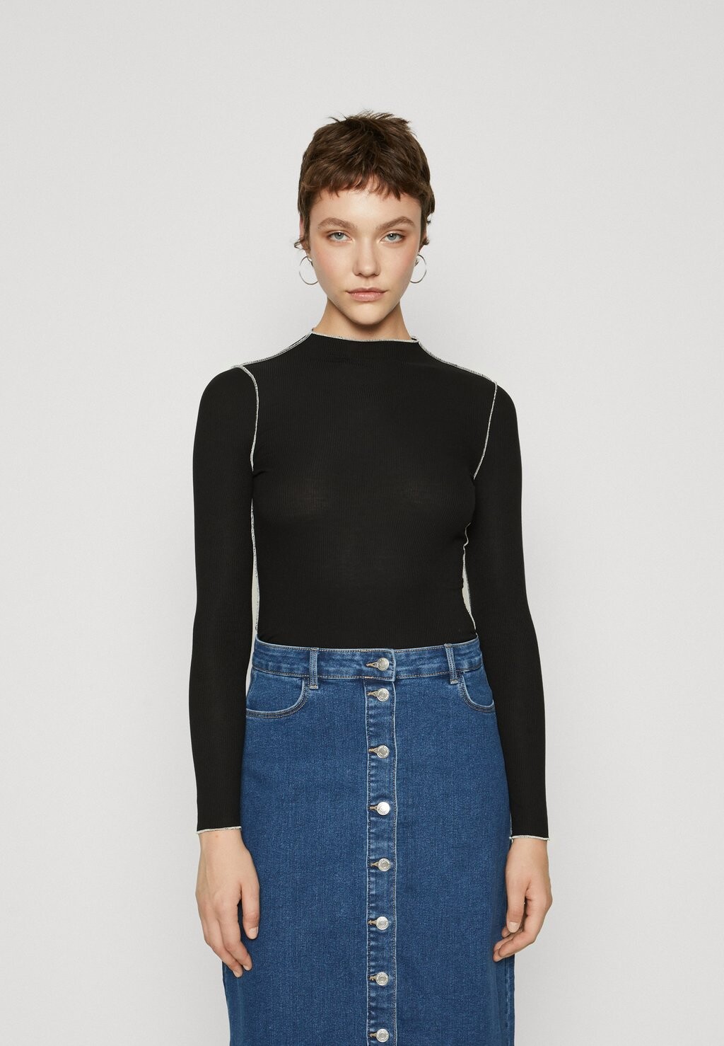 

Топ с длинными рукавами VMSNIPA TEE Vero Moda, цвет black/cream