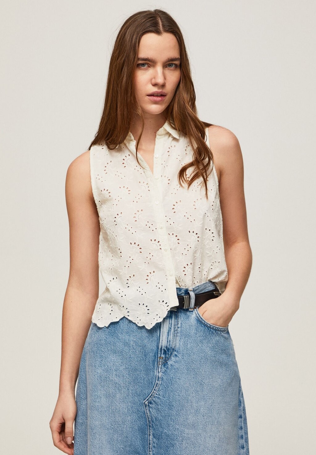 

Блузка Pepe Jeans без рукавов, белый