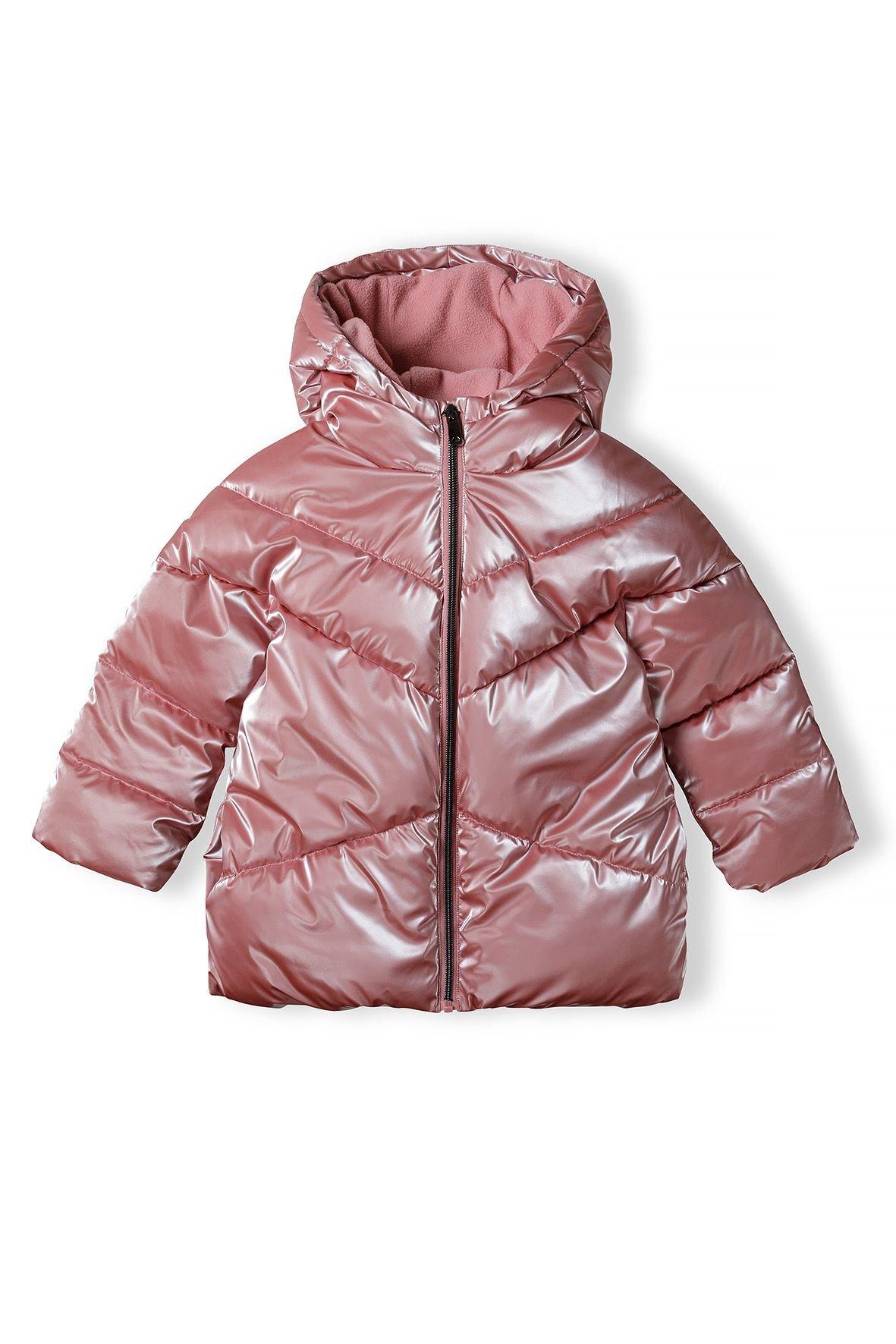 цена Стеганая куртка с эффектом металлик Minoti, розовый