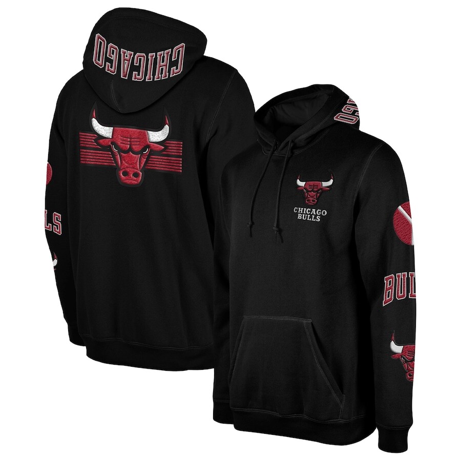 

Пуловер с капюшоном New Era Chicago Bulls, черный