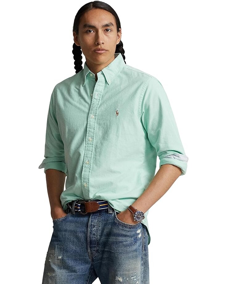 

Рубашка Polo Ralph Lauren Classic Fit Oxford Shirt, зеленый