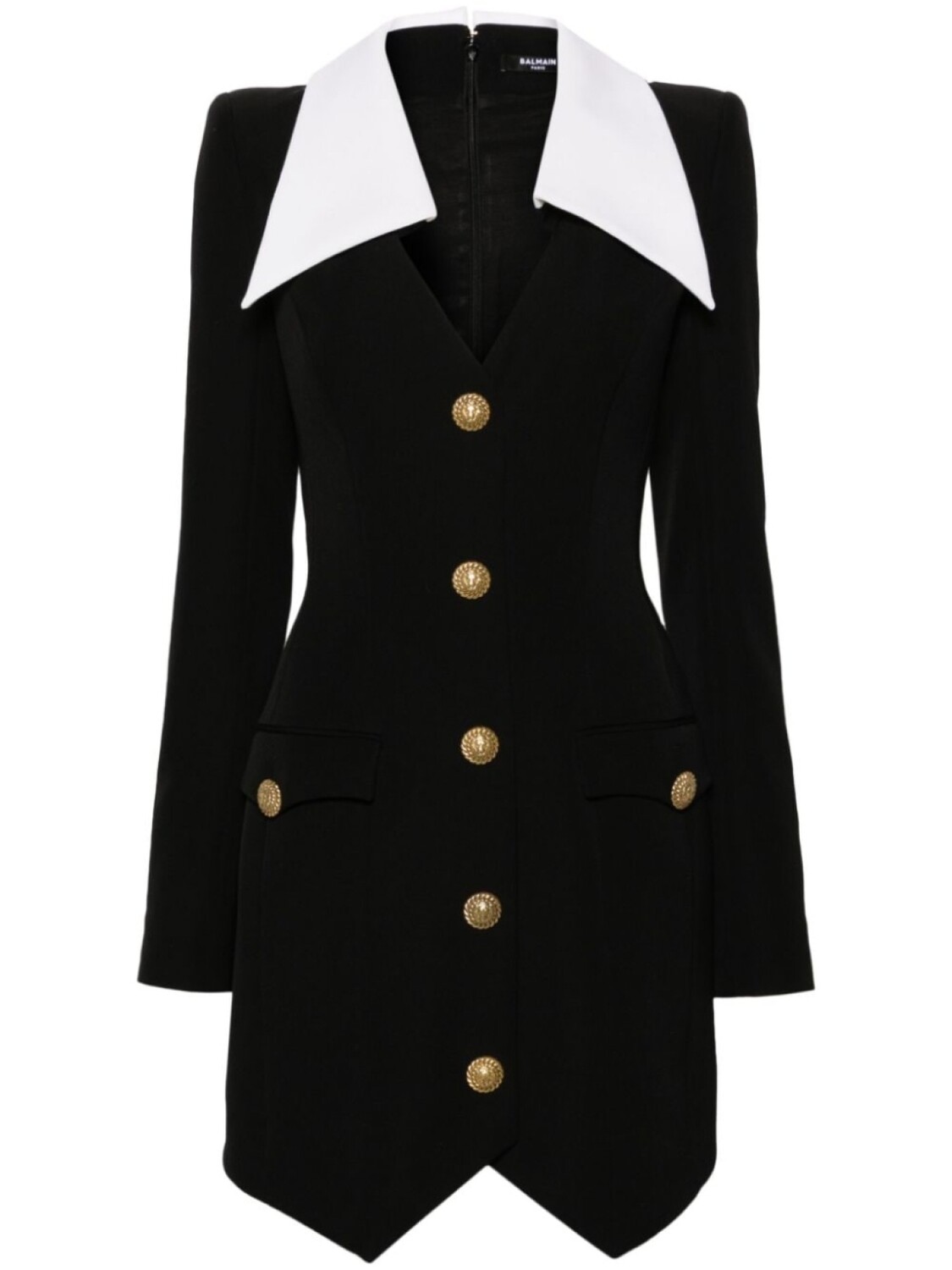 

Balmain однобортное платье-блейзер, черный