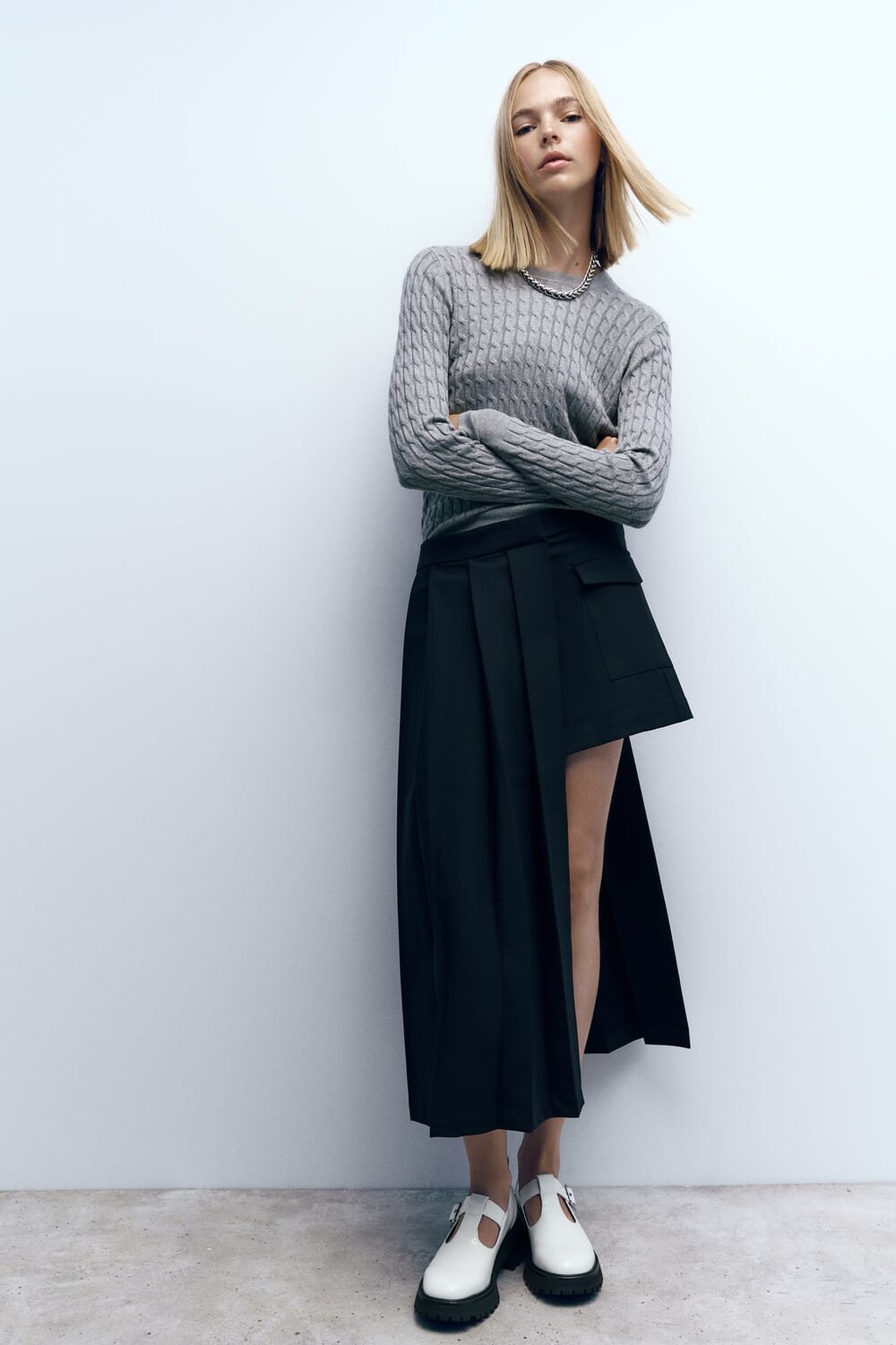 

Туфли на плоской подошве ZARA, белый
