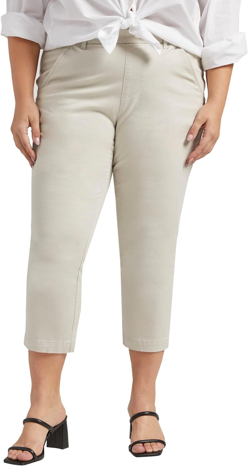 

Брюки Plus Size Maddie Mid-Rise Capris Jag Jeans, цвет Stone