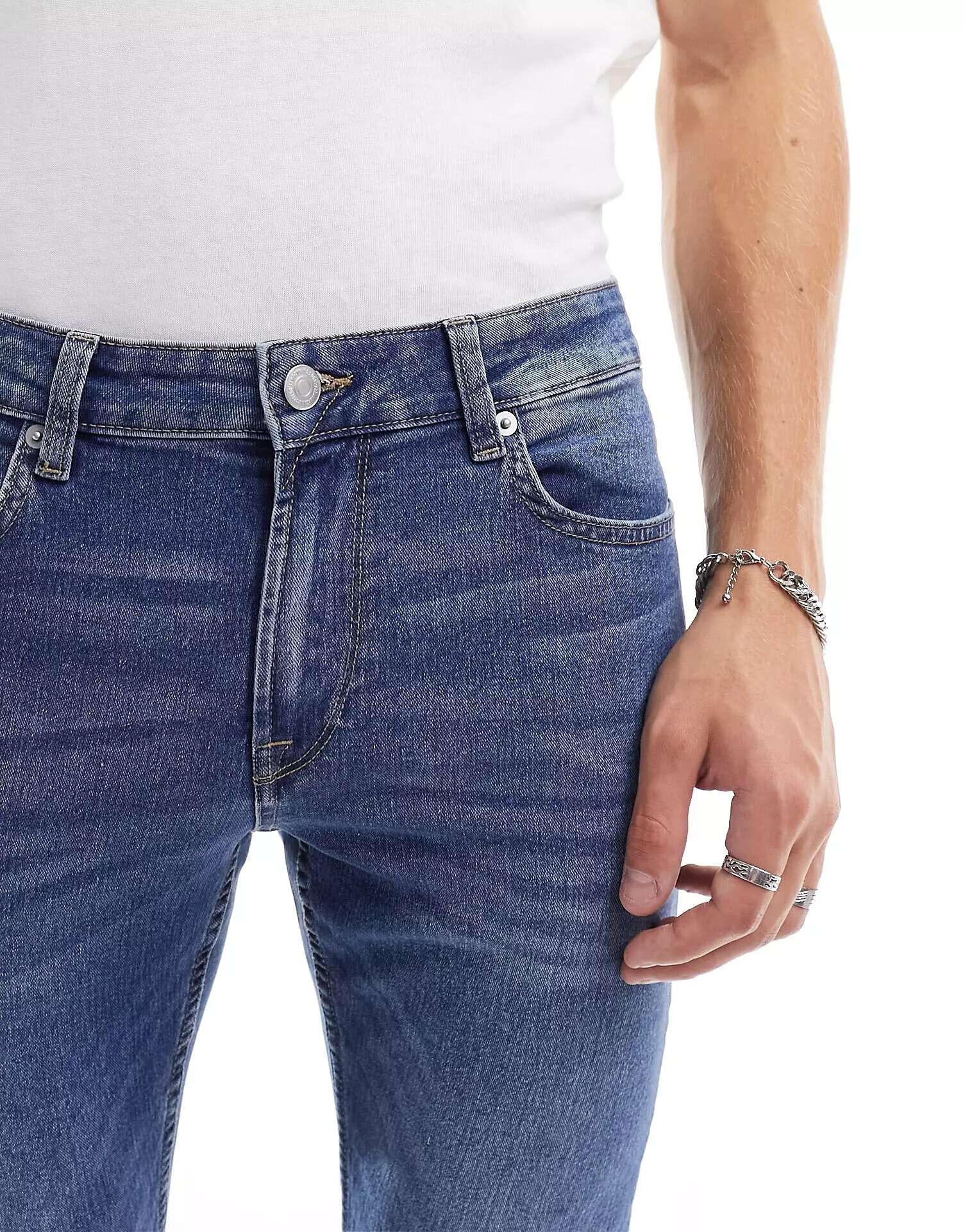 Стальные джинсы приталенного кроя Only & Sons Loom