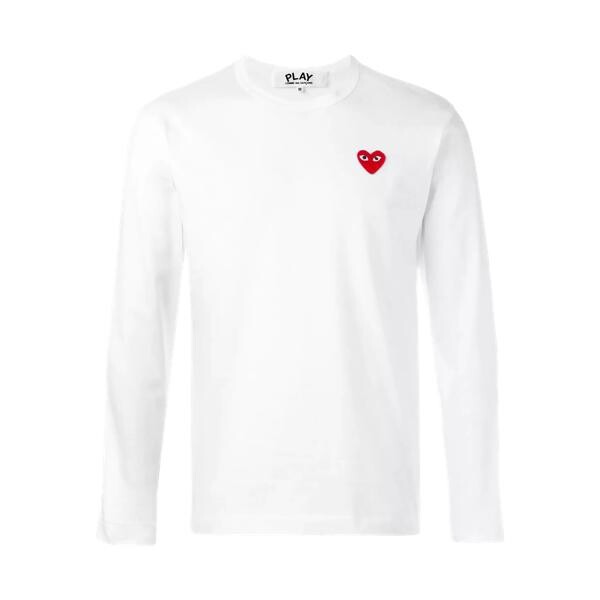 

Футболка longsleeve mit play-herz white white Comme des Garçons, белый