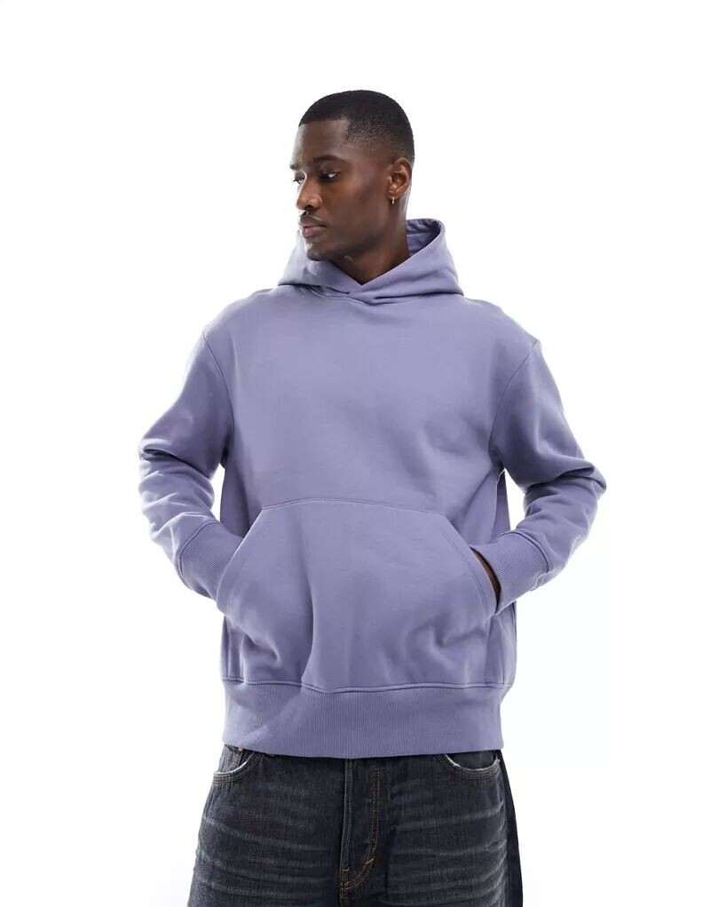 

Синее тяжелое худи ASOS