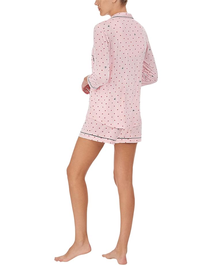 цена Пижамный комплект DKNY 3/4 Sleeve Top and Boxer Pajama Set, цвет Rose Hearts