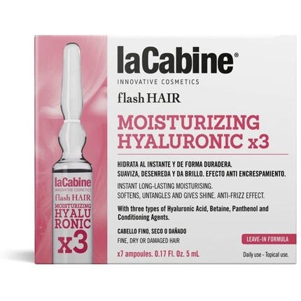 

Flash Hair Увлажняющая гиалуроновая кислота 7 ампул по 5 мл, La Cabine