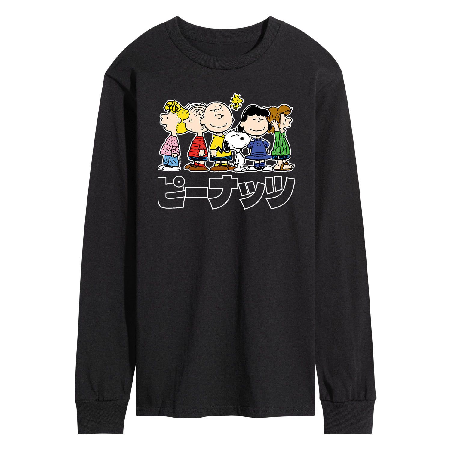 Мужская футболка с длинными рукавами Peanuts Kanji Group Licensed Character мужская футболка с длинными рукавами peanuts xo kiss licensed character