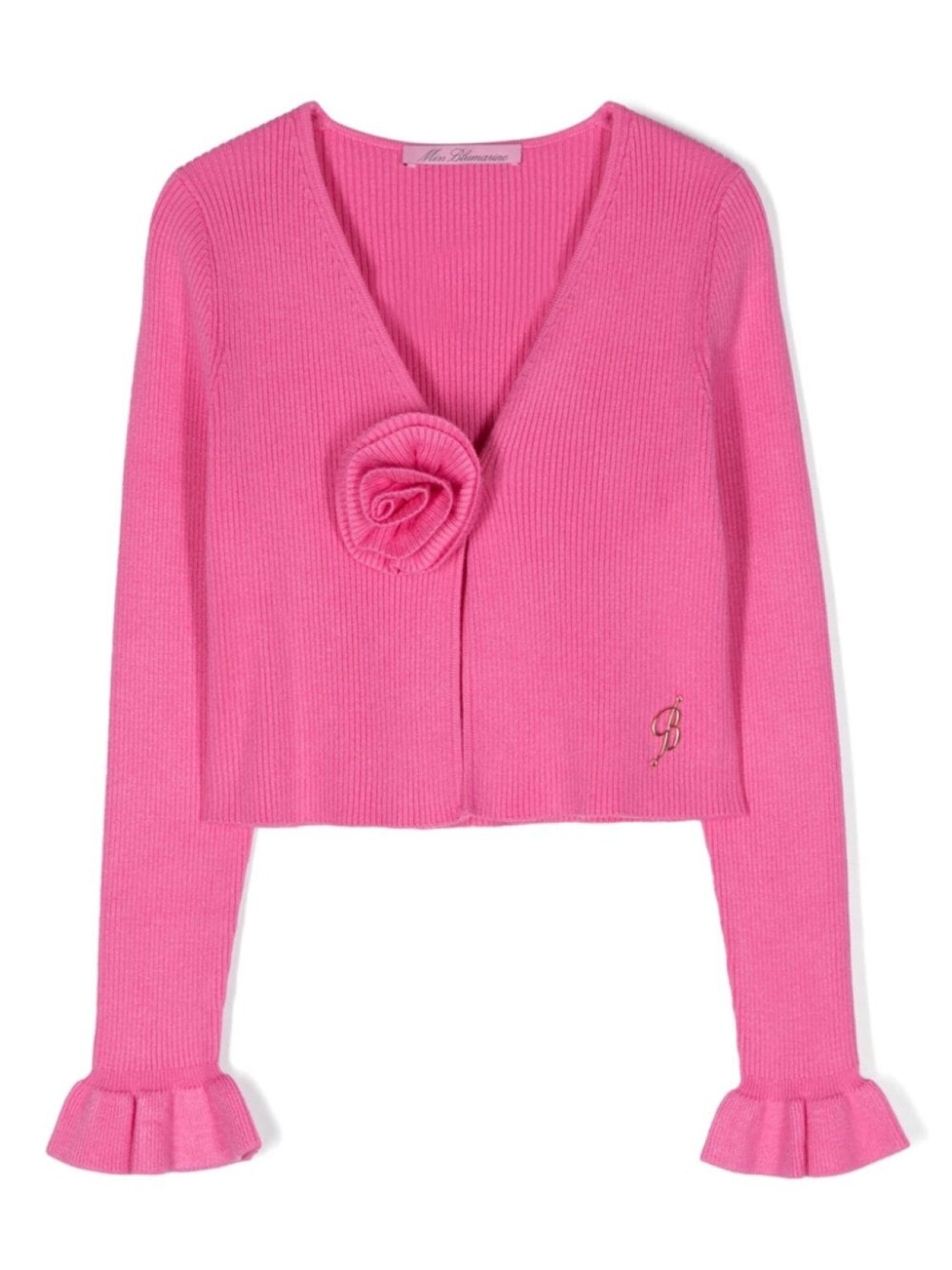 

Miss Blumarine кардиган с цветочной аппликацией, розовый