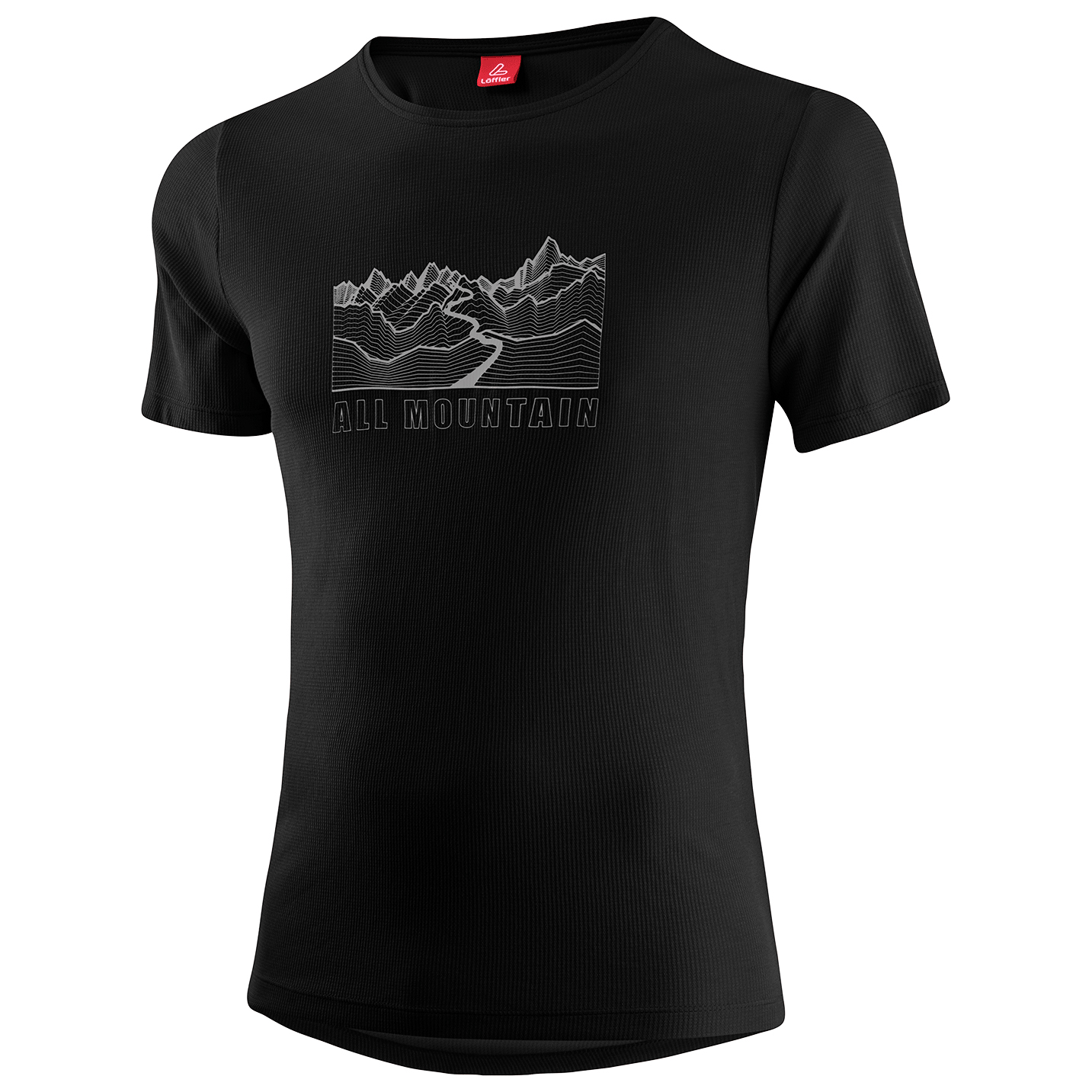 Футболка Löffler Printshirt All Mountain Transtex Single, черный