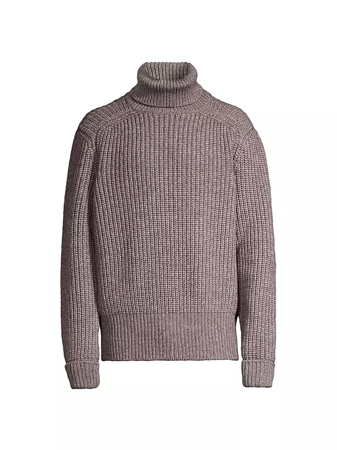 

Вязаный свитер с воротником из хлопковой смеси Loro Piana, цвет stonish beige