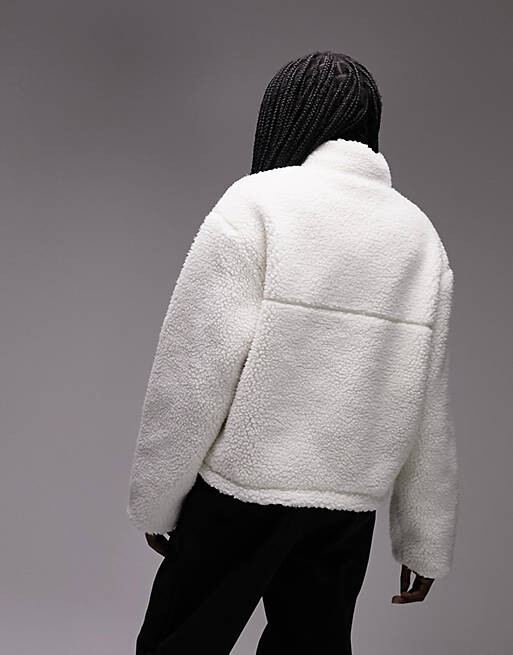 

Кремовая куртка на молнии Topshop Sno borg, Бежевый