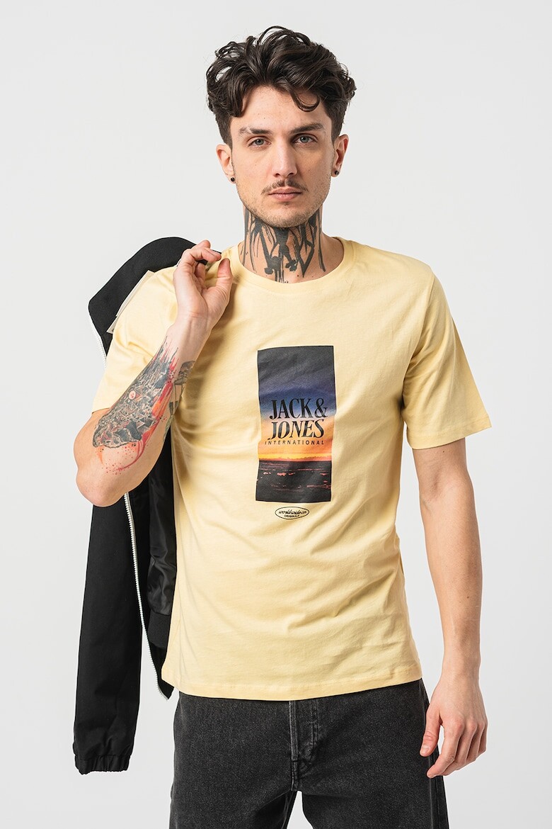 

Футболка Lucca с логотипом и фотопринтом Jack & Jones, желтый