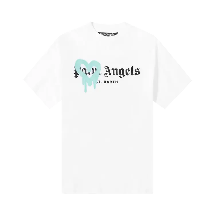 

Футболка Palm Angels St. Barth Heart Sprayed 'White', белый