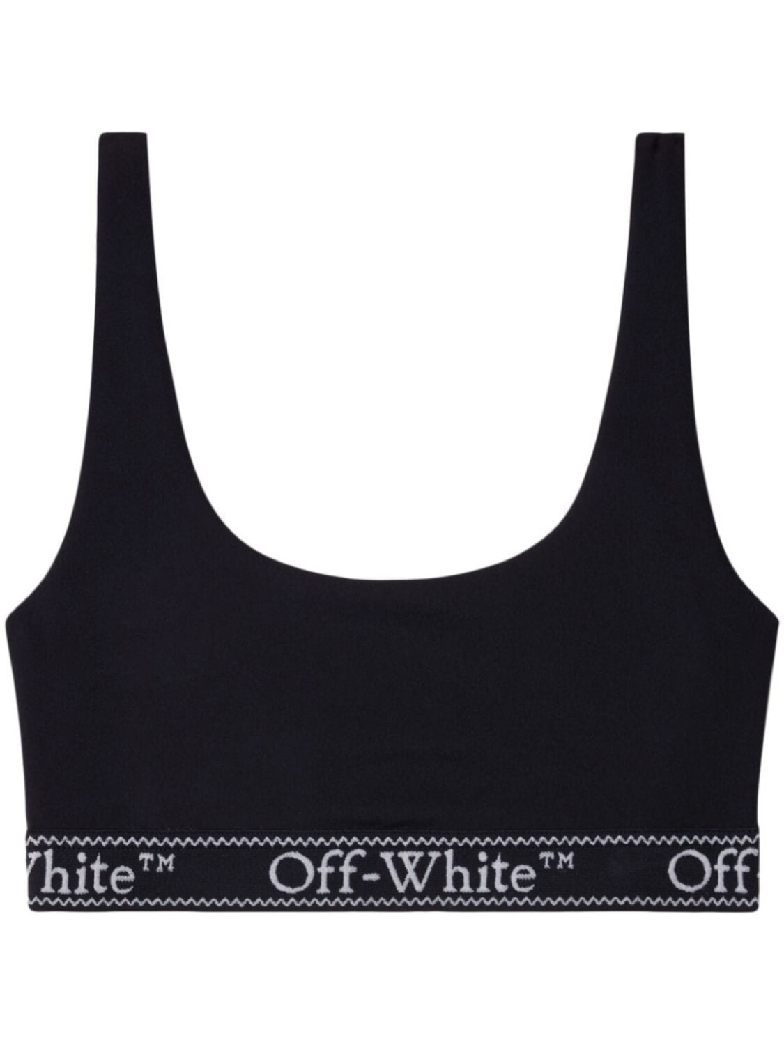 

Off-White укороченный топ с логотипом, черный