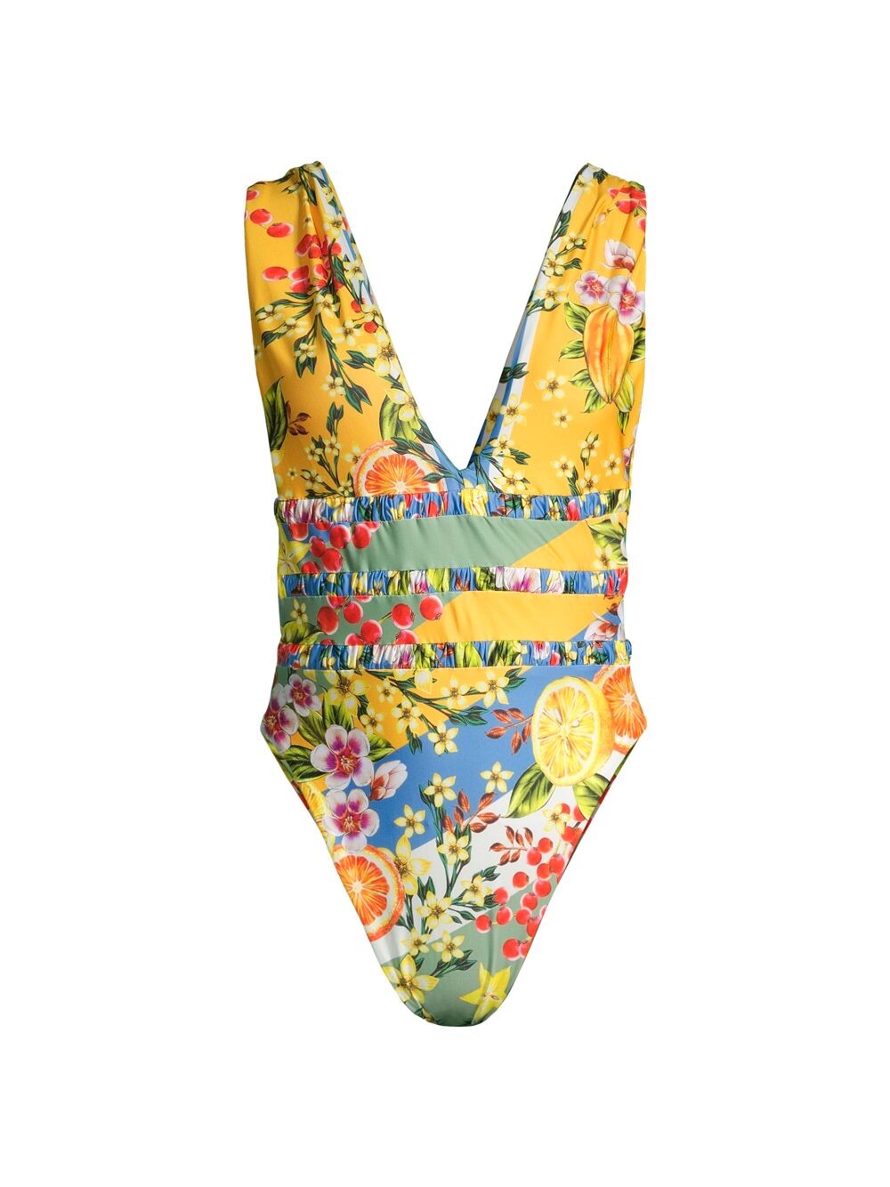 

Слитный купальник Verano Road Julieta Agua Bendita, разноцветный, Желтый