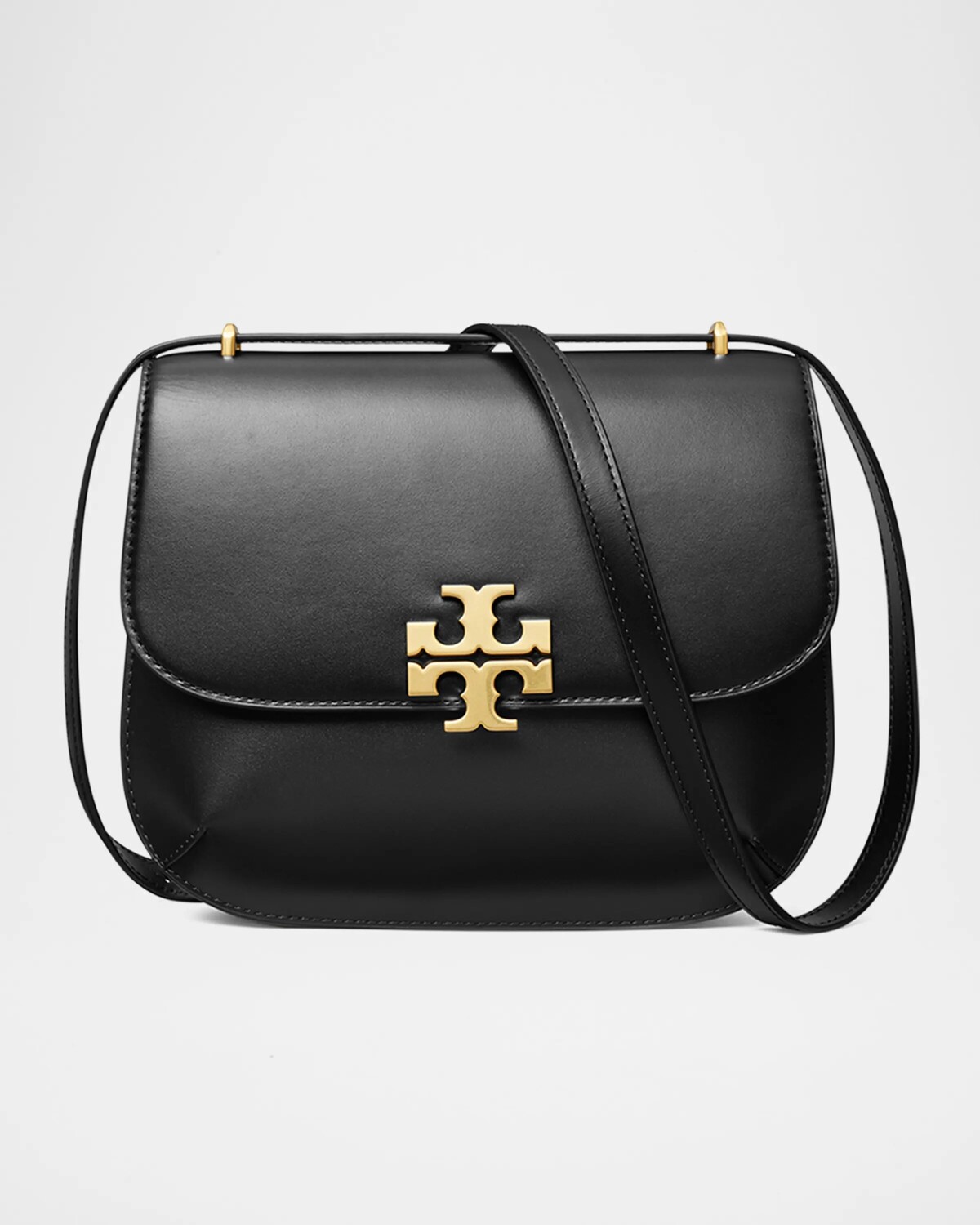 

Кожаная тонкая сумка через плечо Eleanor Saddle Tory Burch, черный