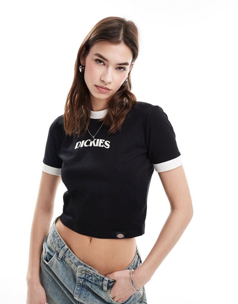 

Черная футболка с короткими рукавами Dickies Herndon Ringer