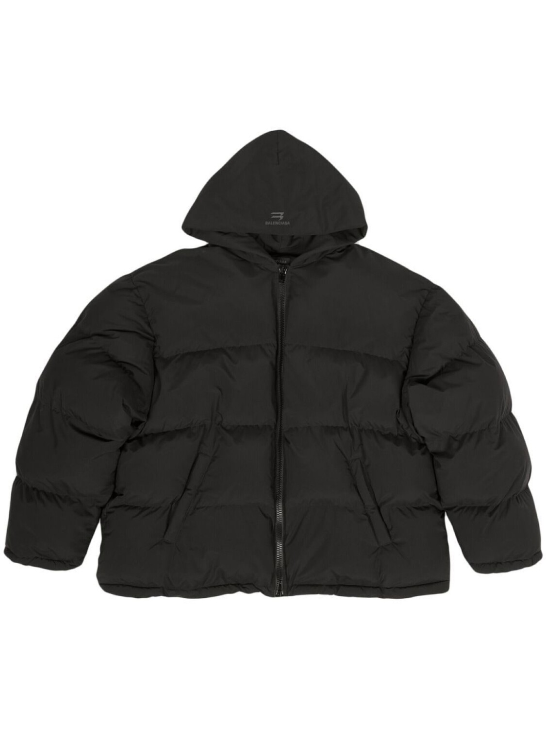 

Balenciaga пуховик с капюшоном, черный