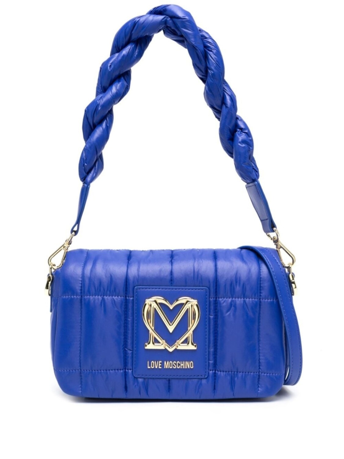 Стеганая сумка на плечо Thin Air Love Moschino, синий