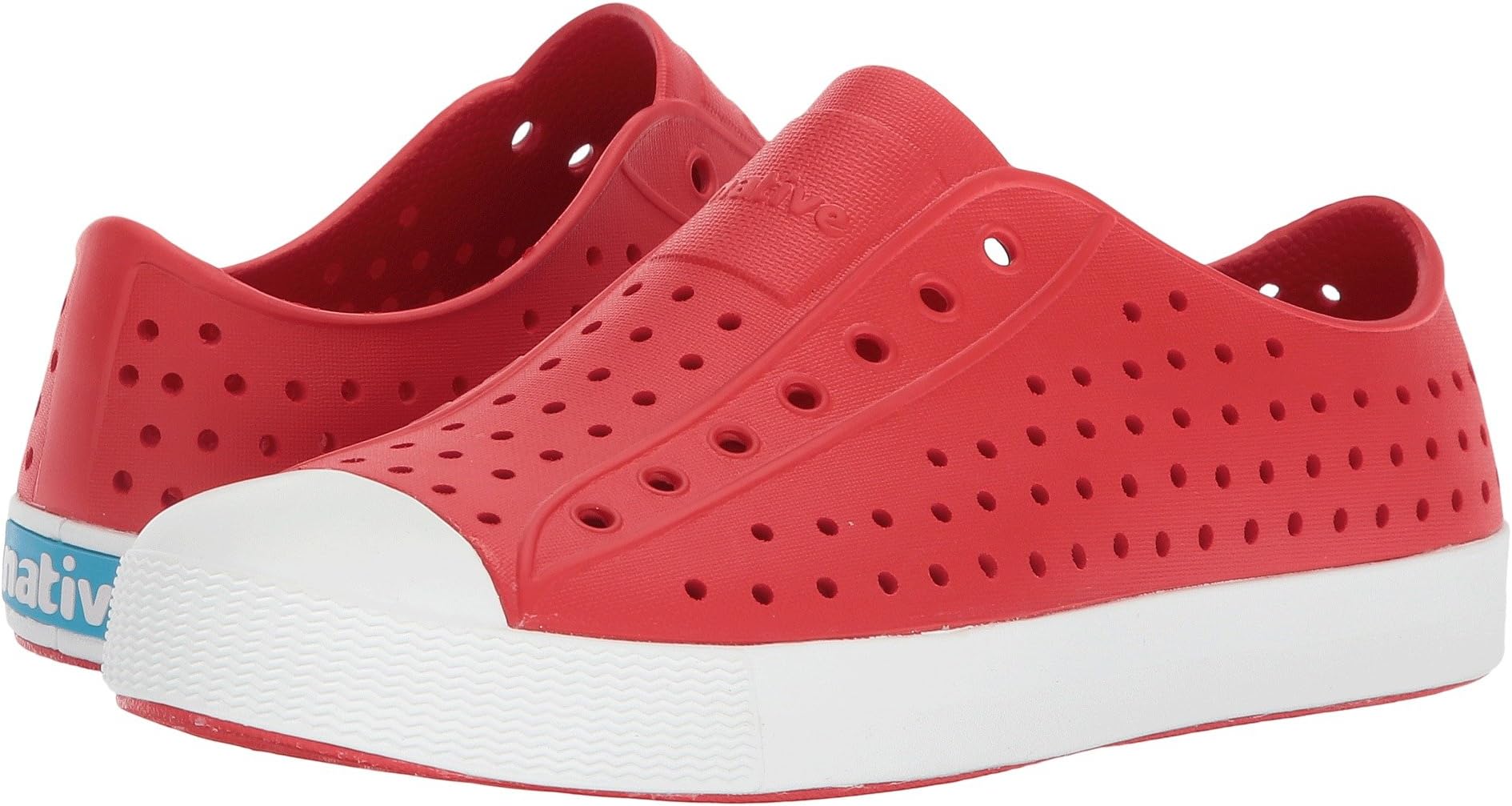 Кроссовки Jefferson Slip-on Sneakers Native Shoes Kids, цвет Torch Red/Shell White кроссовки jefferson slip on sneakers native shoes kids цвет shell white shell white