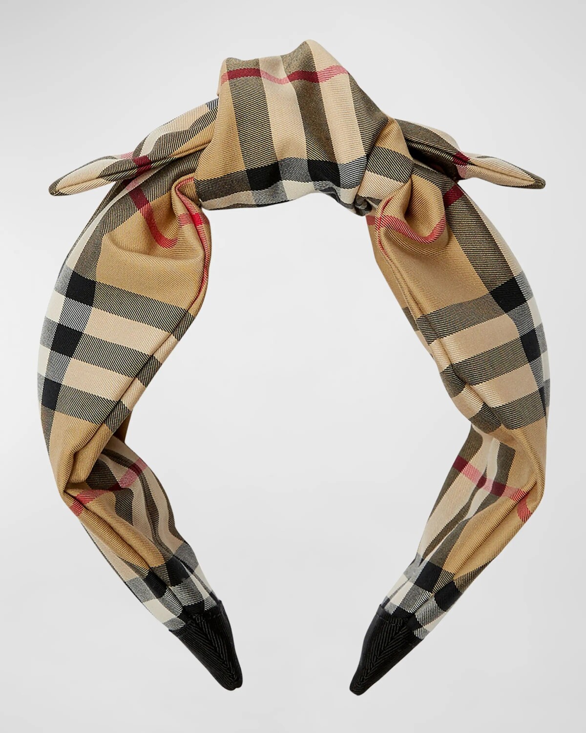 

Повязка на голову в клетку с мягким узлом для девочек Burberry, цвет Archive Beige Check