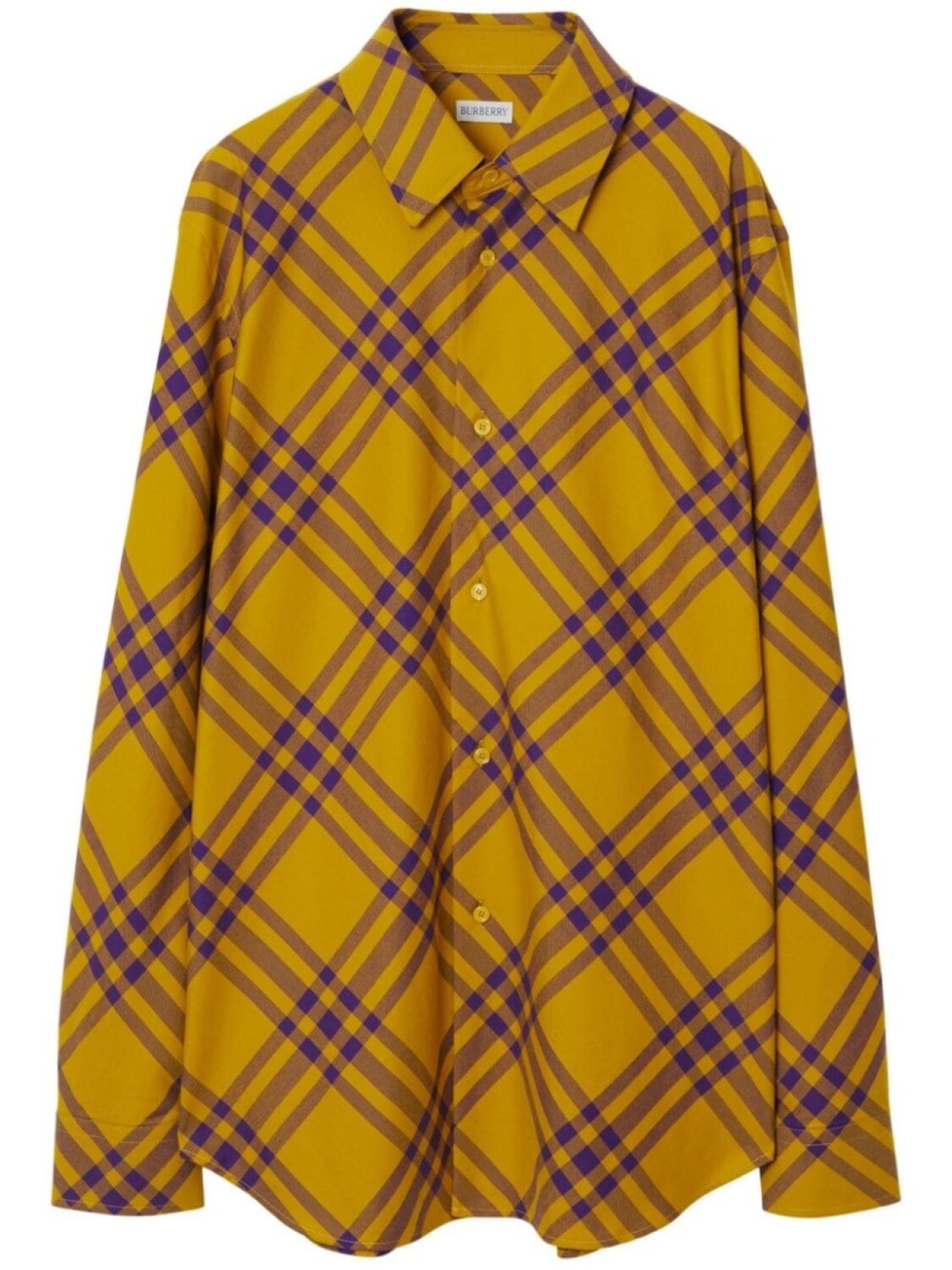 

Burberry рубашка в клетку, желтый