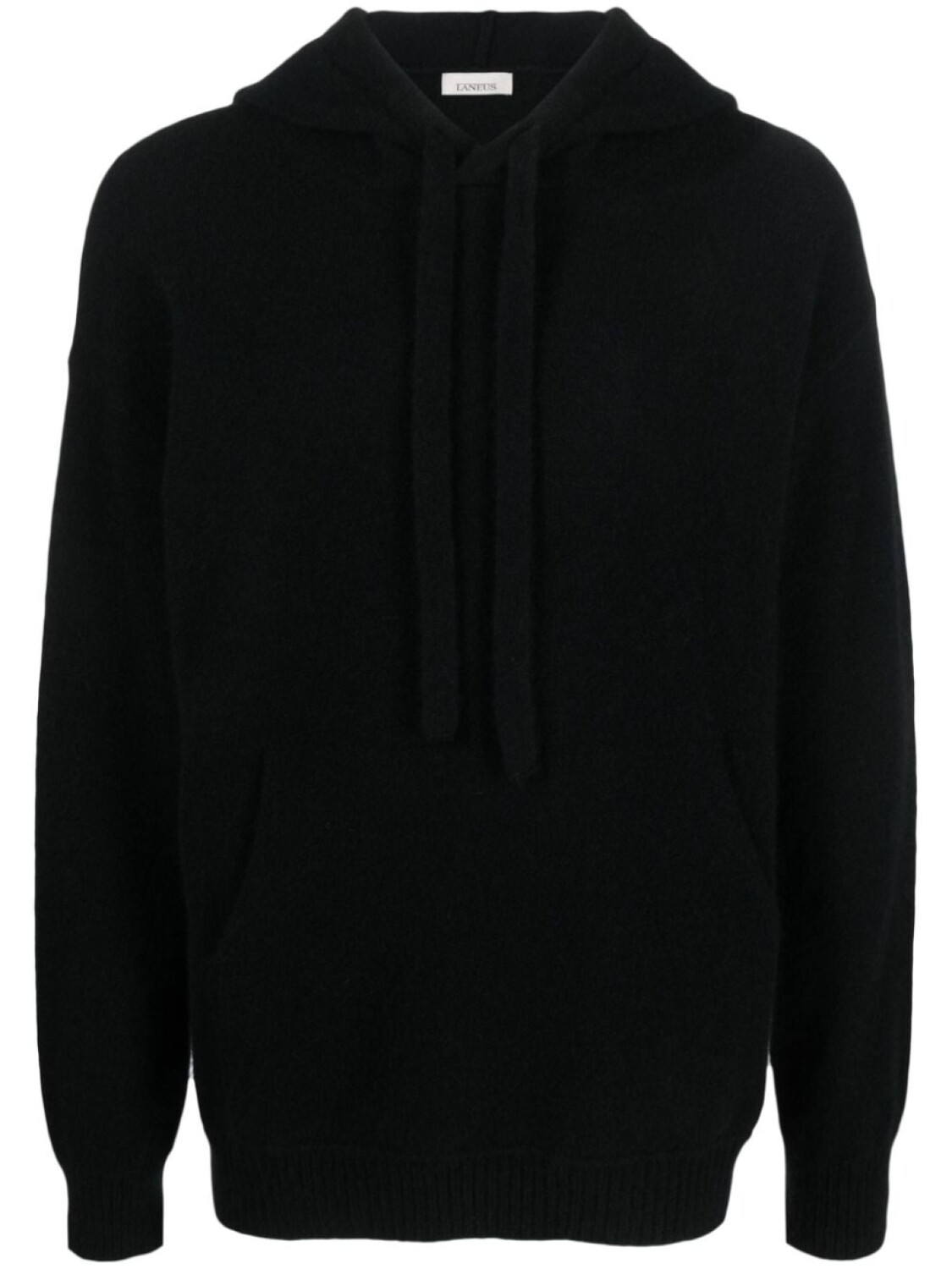 

Laneus drawstring-hood knitted jumper, черный