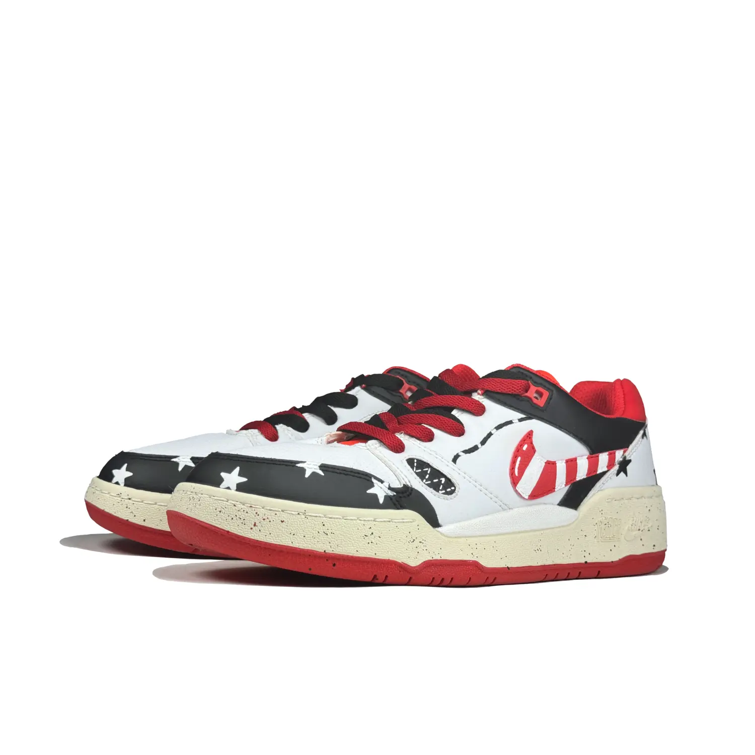 

Кроссовки Nike Full Force Skateboarding Shoes Men Low-top White, красный