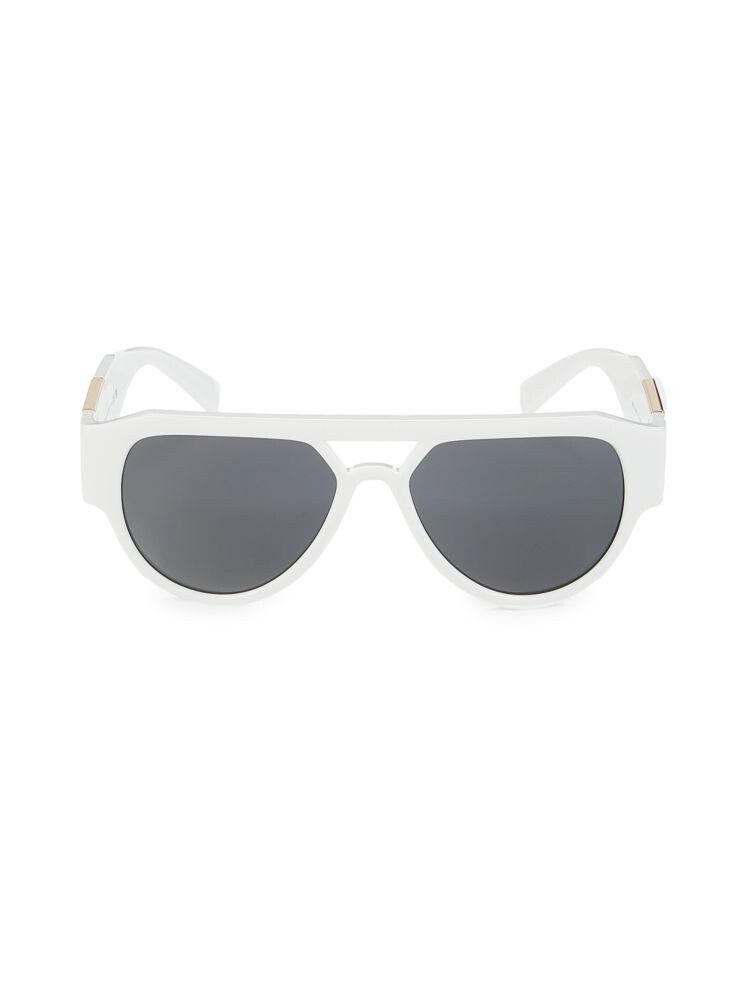 

Овальные солнцезащитные очки 57MM Versace, белый