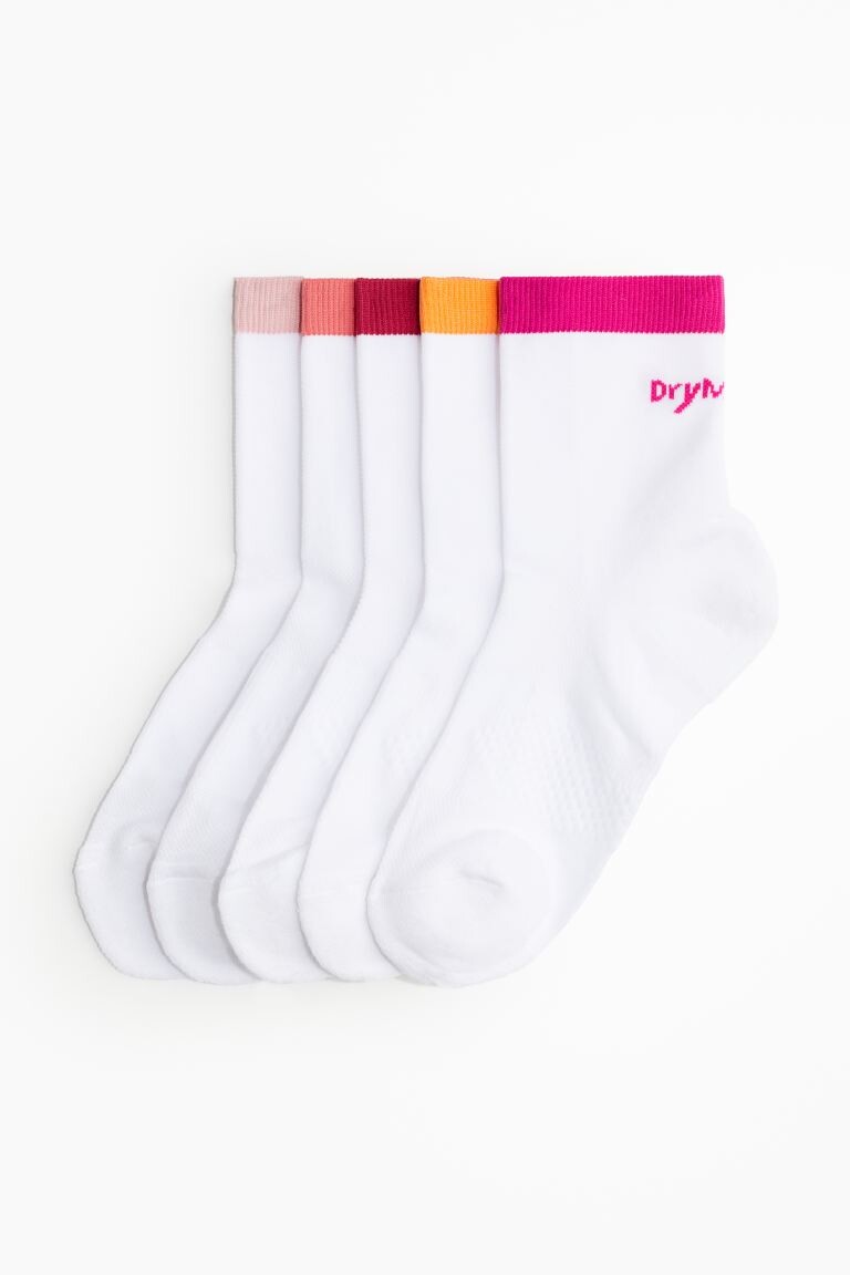 

5 пар спортивных носков Drymove H&M, белый