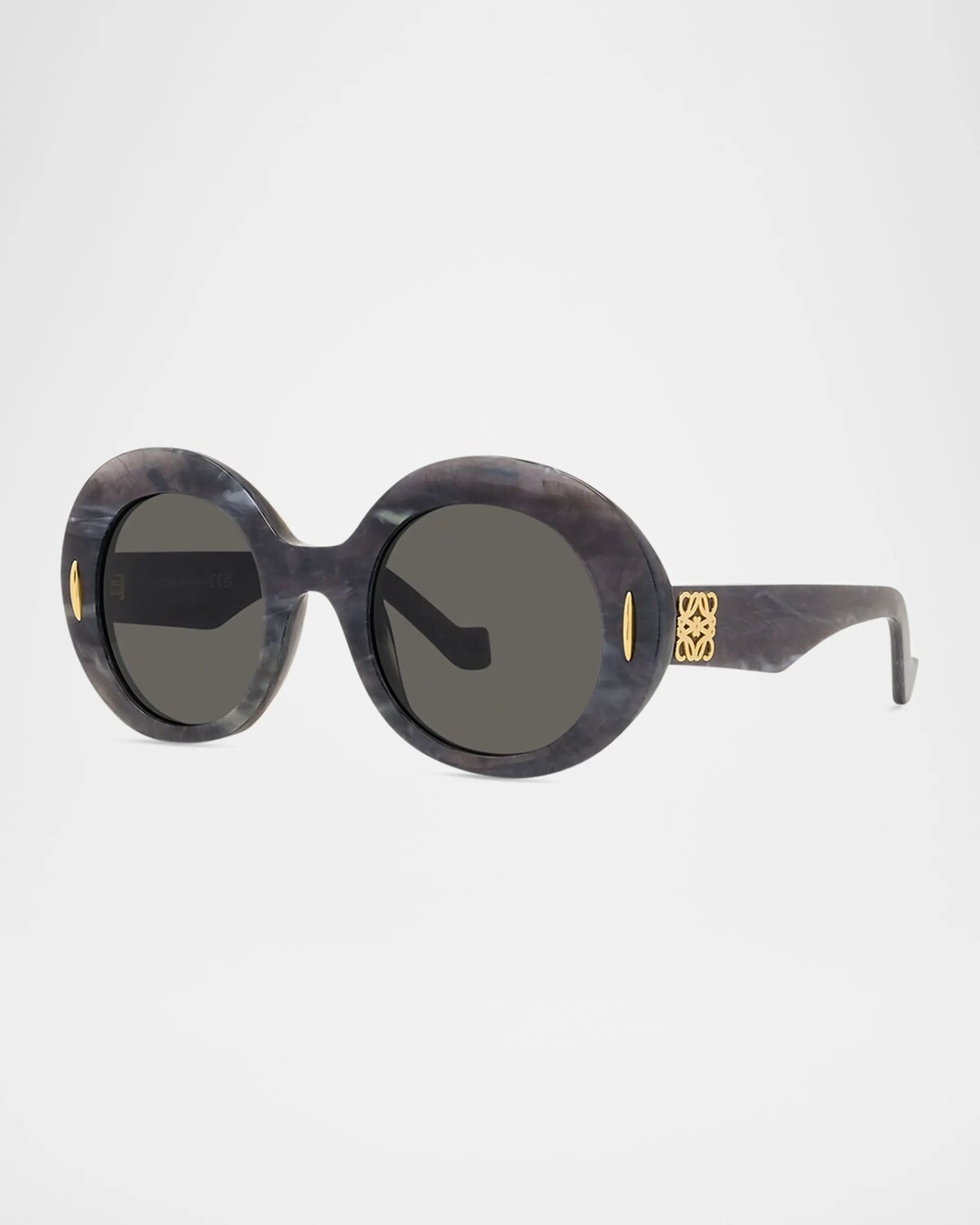 

Овальные солнцезащитные очки из ацетата с анаграммой Loewe, цвет Black Horn