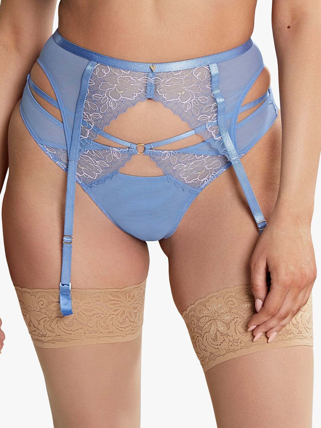 

Ремень для чулок Panache Cleo Valentina Luxe, синий джинсовый