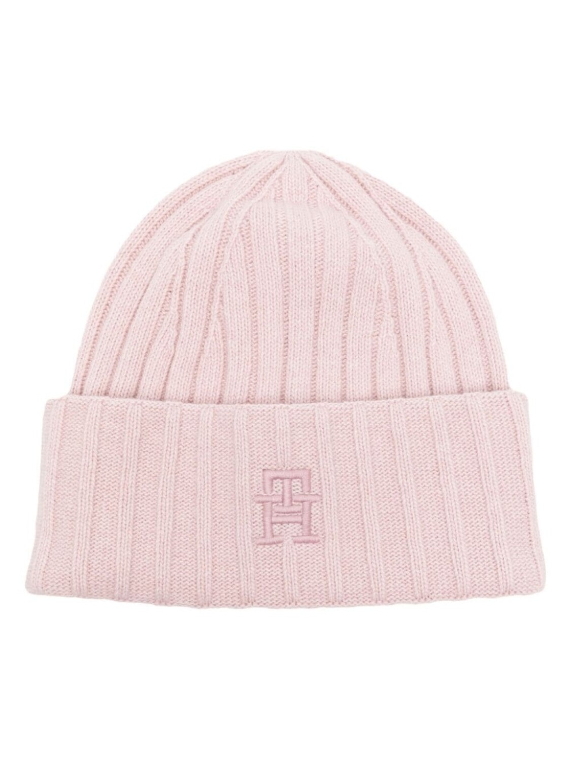 

Tommy Hilfiger шапка бини Iconic в рубчик с нашивкой-логотипом, розовый