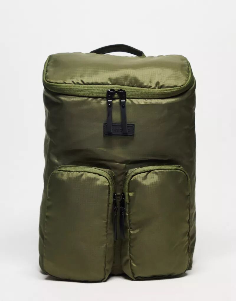 Нейлоновый рюкзак с двумя карманами Consigned цвета хаки