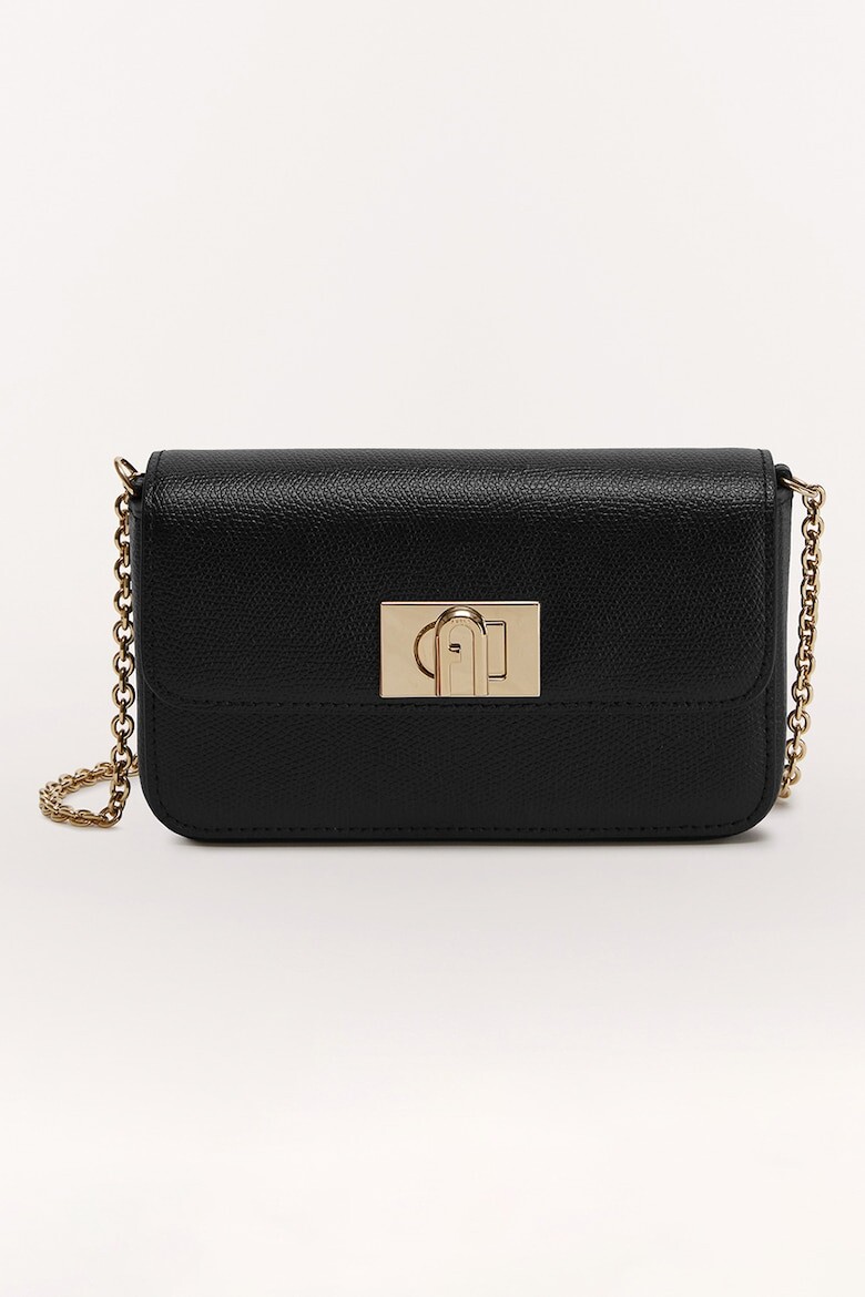 

Кожаная сумка 1927 года с ремешком-цепочкой Furla, черный