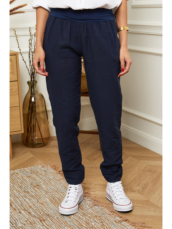 

Брюки Rodier Lin Leinen Hose Provence, темно-синий