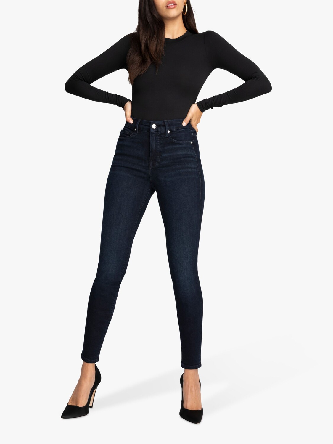 

Джинсы скинни Good American Good Legs, синие 224