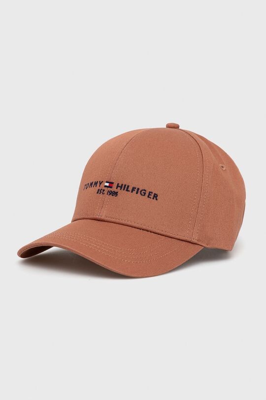 

Хлопковая шапка Tommy Hilfiger, коричневый