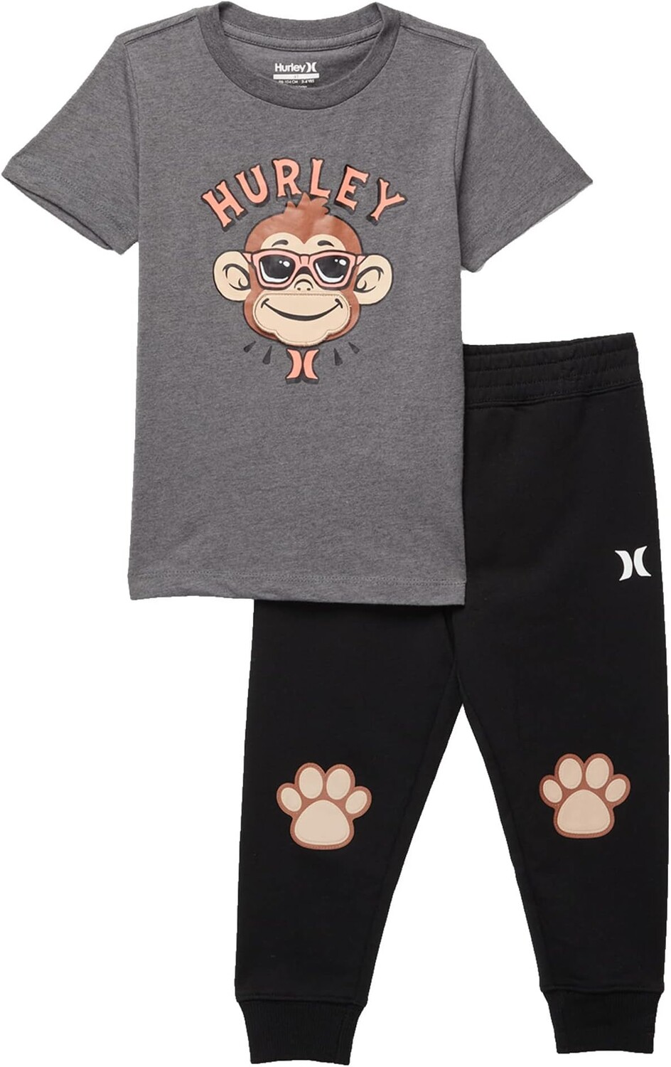 

Детский набор Hurley Hooded Pullover & Joggers Two-Piece Set, черный