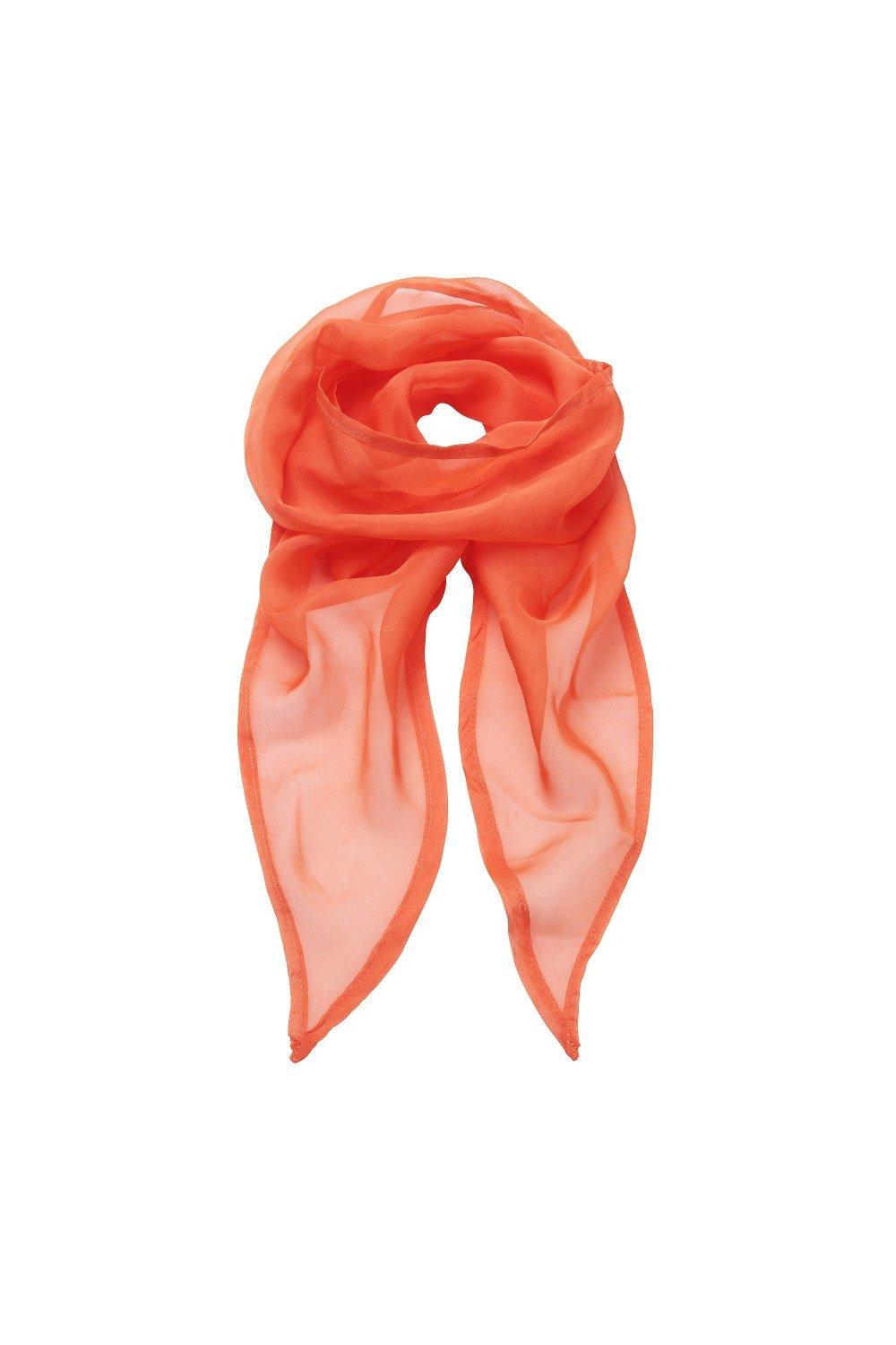 Деловой шифоновый деловой шарф Premier, оранжевый шифоновый радужный цветной шарф женский шарф arn танцевальный шелковый шарф большой размер