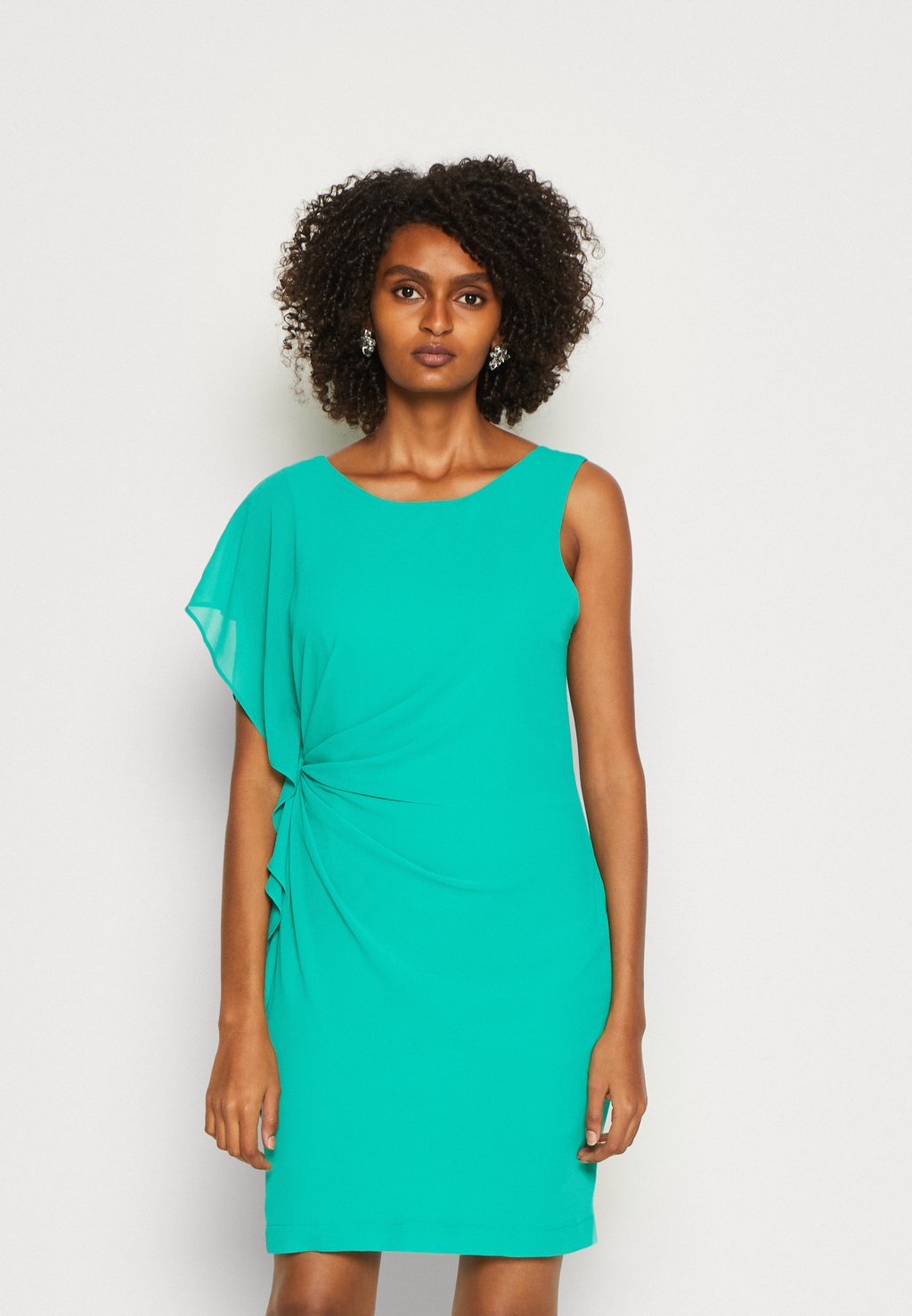 Платье-футляр NAF NAF, зеленый платье naf naf открытое 44 размер