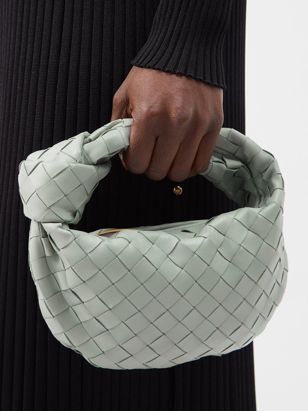 

Миниатюрная сумка через плечо jodie из кожи intrecciato Bottega Veneta, зеленый